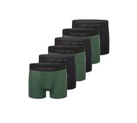 Camano Herren Boxershorts Unterhosen Herren elastischer Gummibund ohne Einschneiden Baumwolle Stretch hautfreundlich Atmungsaktiv 6er Pack L Sycamore Green