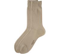 Camano Herren Business-Socken, ultrafein 2 Paar 43 - 46 beige