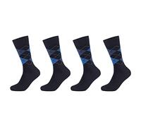 4er Pack camano Soft Classic Argyle Crew Socken Herren 0004 - navy 43-46