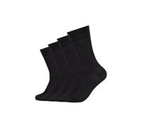 Camano Herren Online Men Mercerised Cotton 4er Pack Socken, Schwarz, 43-46