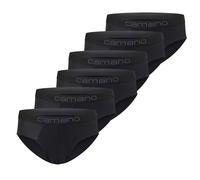 Camano Herren Slips, 6er Pack - Comfort BCI Cotton, Unterhosen, Stretch Baumwolle Schwarz / 2XL XXL Schwarz