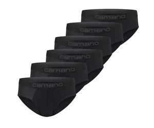 Camano Herren Slips, 6er Pack - Comfort BCI Cotton, Unterhosen, Stretch Baumwolle Schwarz / 2XL XXL Schwarz