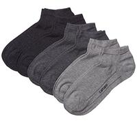 Camano Herren Sneakersocke 6 er Pack, All over Druck 3003003, Gr. 43-46, Grau (49 dark grey, light grey melange, anthracite)