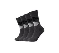 Socken CAMANO "4er Pack", Herren, Gr. 43-46, grau (anthrazit), 80% Baumwolle, 17% Polyamid, 3% Elasthan, Argyle-Muster, Socken Socken (16620716-43) anthrazit