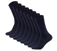 Camano Herren Socken, 8er Pack - Organic Cotton, einfarbig 39-42 Blau