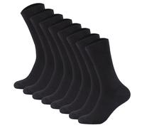 Camano Herren Socken, 8er Pack - Organic Cotton, einfarbig 39-42 Schwarz