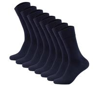 Camano Unisex Socken - Organic Cotton, einfarbig, 8er Pack Marine 39-42