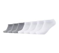 Camano Unisex Sneakersocken Unisex für Damen und Herren Atmungsaktiv bequem elastisch hoher Baumwollanteil weicher Bund 7er Pack 43/46 white grey