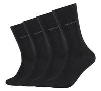 Camano Unisex-Socken – 4 Paar Schwarz – Größe 35–38