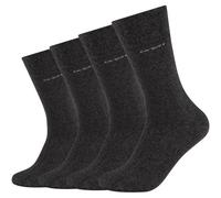 Socken CAMANO "4er Pack", Mädchen, Gr. 43-46, grau (anthrazit), 80% Baumwolle, 17% Polyamid, 3% Elasthan, uni, Socken Socken (35207933-43) anthrazit