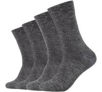 Camano Socken ca-soft 4er Pack Bund ohne Gummidruck grey 43-46