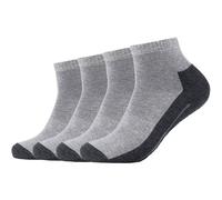 Camano Herren 5932 Sport Quarter 4 Paar Sportsocken, Grau (Grey 10), (Herstellergröße: 43/46) (4er Pack)