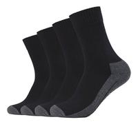 Camano Unisex Sportsocken Atmungsaktiv Bequem Perfekte Passform Tennissocken Verstärkt Herren und Damen pro tex 4er Pack 47/49 black