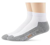 Camano Unisex-Sport-Kurzsocken 2 Paar Weiß Größe 43-46