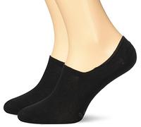 Camano Damen Füßlinge Invisible – 2er Pack Schwarz Größe 35-38