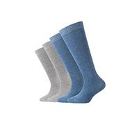 Camano Kinder-Kniestrümpfe 4er-Pack 23/26 Denim Melange