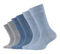 Camano Kinder Kindersocken ideal für aktive Mädchen und Jungen natürliche Baumwolle optimaler Sitz beständig 6er Pack 27/30 jeans mix