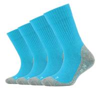 Camano Kinder Sportsocken Kinder verstärkte Sohle weich Baumwolle Anti Feuchtigkeit PRO TEX pro tex 4er Pack 23/26 turquoise