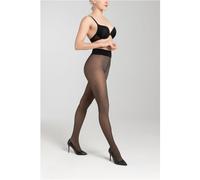 Camano Damen Thermostrumpfhose light warm & transparent 80 DEN weichen Zehennähte beige Innenfutter Bequemer Baumwollzwickel 1er Pack 38/40 black