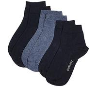 Camano Mädchen 3723 Füßlinge, 3er Pack, Blau (Navy 4), 27-30
