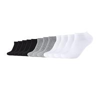 Camano Sneaker Socken Herren Damen 39-42 43-46 47-49 CA-Soft Organic Cotton 12er Pack ohne Gummibund Schwarz Grau Blau Weiß, Größe:39-42, Farbe:White Mix (1001)