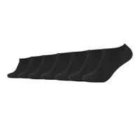 Camano Unisex Sneakersocken Unisex für Damen und Herren Atmungsaktiv bequem elastisch hoher Baumwollanteil weicher Bund 7er Pack 47/49 black