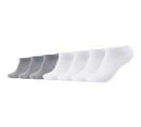 Camano Unisex Sneakersocken Unisex für Damen und Herren Atmungsaktiv bequem elastisch hoher Baumwollanteil weicher Bund 7er Pack 47/49 white grey