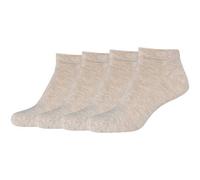 Sneakersocken CAMANO "Sneakersocken 4er Pack", Damen, Gr. 39/42, beige (nature melange), 80%Viskose 19% Polyamid 1% Elasthan, uni, Socken (91361328-39) nature melange