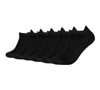 Sneakersocken CAMANO "Sneakersocken 6er Pack", Herren, Gr. 39-42, schwarz (schwarz schwarz), 80% Baumwolle, 18% Polyamid, 2% Elasthan, uni, Socken Sneakersocken (82221259-39) schwarz schwarz