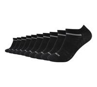 Kurzsocken CAMANO "mesh ventilation", Herren, Gr. 39-42, schwarz (schwarz mix), Baumwollmischung, unifarben mit Farbeinsatz, elastisch, Socken, mit modischen Streifenmustern (87474964-39) schwarz mix