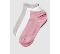 camano Sneakersocken mit Label-Detail im 3er-Pack in Rosa, Größe 35-38