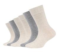 Socken CAMANO "6er Pack", Mädchen, Gr. 31-34, beige (nature mix), 76% Baumwolle, 23% Polyamid, 1% Elasthan, meliert, Socken Socken (37260929-31) nature mix