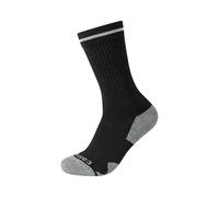 Camano Socken Unisex Merinowolle reflektierende Streifen Performance Mesh Belüftung Mittelfuß-Bogenhalt verstärkte Ferse Spitze weiche Zehen 1er Pack