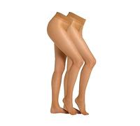 Camano Damen 8200 Strumpfhose, Braun (Make Up 0011), 38/39 (Herstellergröße: 38/40) (2er Pack)