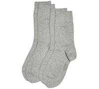 Camano Unisex 2er Pack einfarbige Baumwoll-Socken mit verstärkter Ferse und Spitze Damen & Herren Strümpfe