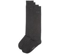 Camano Unisex 2er Pack Kniestrümpfe mit weichem Bund für Erwachsene Socken aus Baumwolle