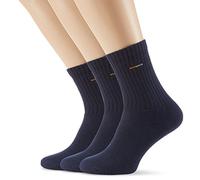 Camano Unisex 3er Pack Sportsocken Basic mit Komfortbund Damen & Herren Strümpfe, Gr. 39/42, Blau (navy 4)