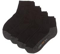 Camano Unisex 4er Pack Sportsocken mit Feuchtigkeitsregulierung Damen & Herren Quarter Socks, Schwarz (Black 05), (Herstellergröße: 43/46)