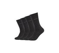 Camano Unisex Businesssocken Komfortbund Bequem Langlebig Baumwolle verstärkte Ferse 4er Pack
