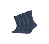 Camano Unisex Socken für Damen und Herren Businesssocken Komfortbund Bequem Langlebig Baumwolle Soft mit verstärktem Fersen- und Zehenbereich 4er Pack 35/38 jeans
