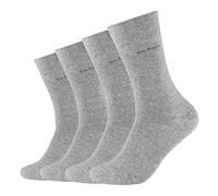Camano Unisex Businesssocken Komfortbund Bequem Langlebig Baumwolle verstärkte Ferse 4er Pack