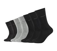 Camano Unisex CA-Soft Regular Socken 7er Pack Damen Herren Gesundheitssocken ohne Gummi 35-38 39-42 43-46 Schwarz Grau Blau, Größe:47-49, Farbe:Black Mix (9997)