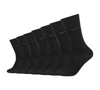 Camano Unisex CA-Soft Regular Socken 7er Pack Damen Herren Gesundheitssocken ohne Gummi 35-38 39-42 43-46 Schwarz Grau Blau, Größe:43-46, Farbe:Black (9999)