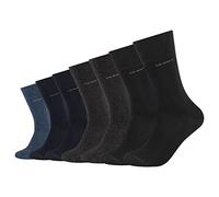 Camano Unisex CA-Soft Regular Socken 7er Pack Damen Herren Gesundheitssocken ohne Gummi 35-38 39-42 43-46 Schwarz Grau Blau, Größe:47-49, Farbe:Anthracite Mix (9803)