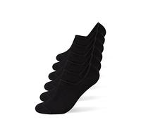 Füßlinge CAMANO "Füßlinge 6er Pack", Damen, Gr. 35/38, schwarz, 74% Baumwolle 24% Polyamid 2% Elasthan, uni, Socken (62240400-35) schwarz