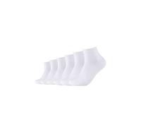 6er Pack camano Soft Bio-Baumwolle Quarter Socken 0001 - white 43-46