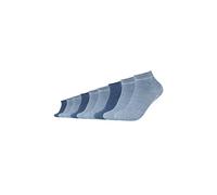 Kurzsocken CAMANO "Kurzsocken 9er Pack", Herren, Gr. 35-38, blau (denim meliert), 78% Baumwolle, 20% Polyamid, 2% Elasthan, uni, Socken (35083528-35) denim meliert