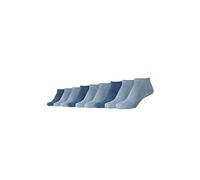 Sneakersocken CAMANO "Sneakersocken 9er Pack", Damen, Gr. 39-42, blau (denim), 80% Baumwolle, 17% Polyamid, 3% Elasthan, uni, Socken Sneakersocken (98363964-39) denim