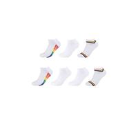 Camano Unisex Sneakersocken Unisex für Damen und Herren Atmungsaktiv bequem elastisch hoher Baumwollanteil weicher Bund 7er Pack 39/42 rainbow