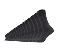 Camano Unisex Socken 18er Pack - Comfort Socks, einfarbig Grau 39-42